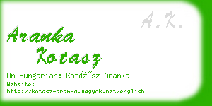 aranka kotasz business card